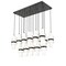 Z-Lite Cayden Linear Chandelier, 17-Light, 18in W x 42in L x 16.75in H, Matte Black/Clear + Etched Opal 1946P-17L-MB - alternate 2